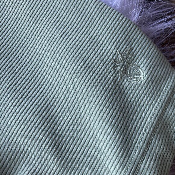 Cubavera Polo Shirt Sz M Mens Green Solid Color Ribbed Polyester Golf Casual - Picture 2 of 6